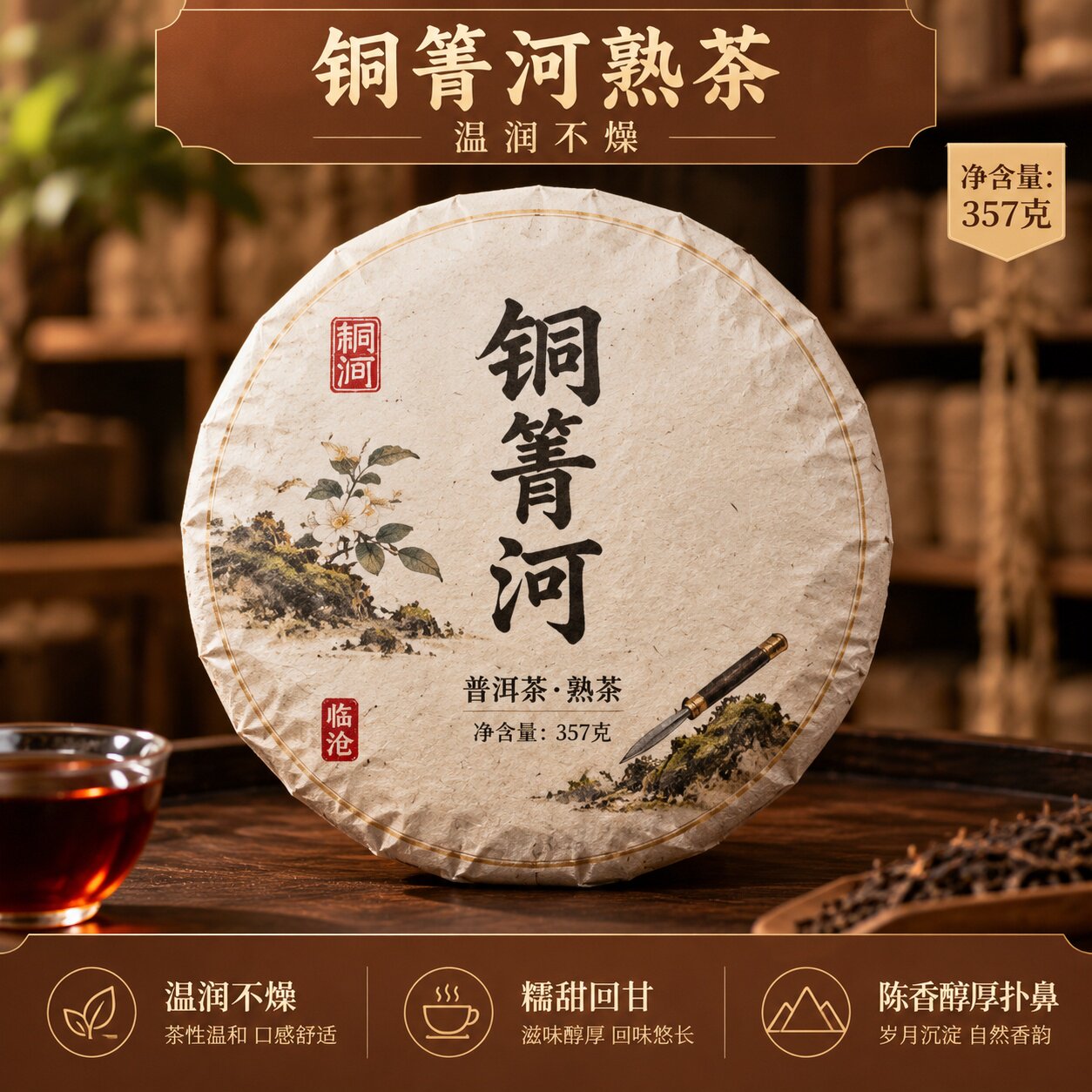【源头厂家】老班章云南普洱茶熟茶饼茶散装茶叶口粮茶一件代发