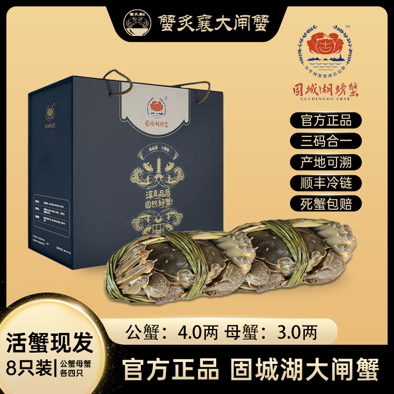 固城湖大闸蟹8只装公4两母3两
