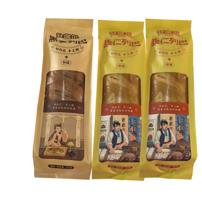 新疆安居尔果仁大列巴传统糕点黑麦核桃仁藜麦原味700g饱腹早餐