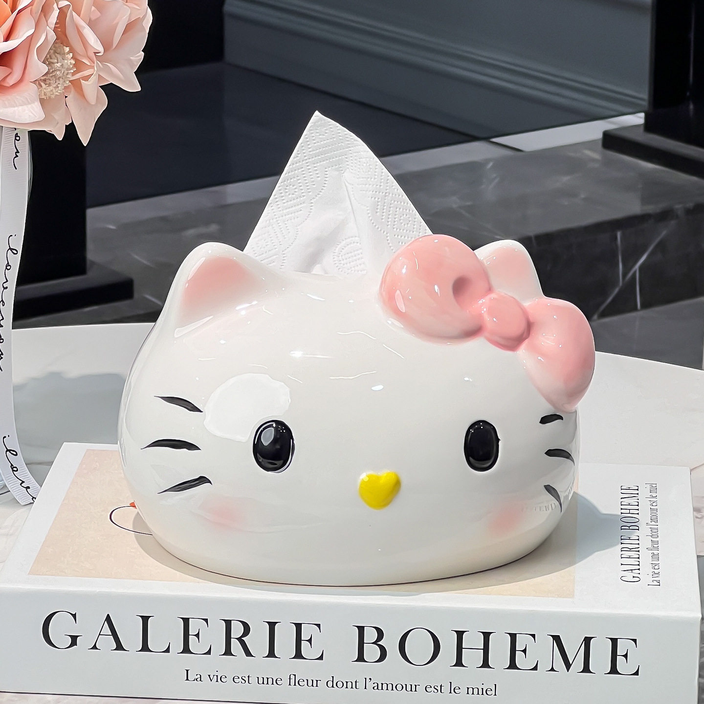 可爱kitty猫纸巾盒客厅纸