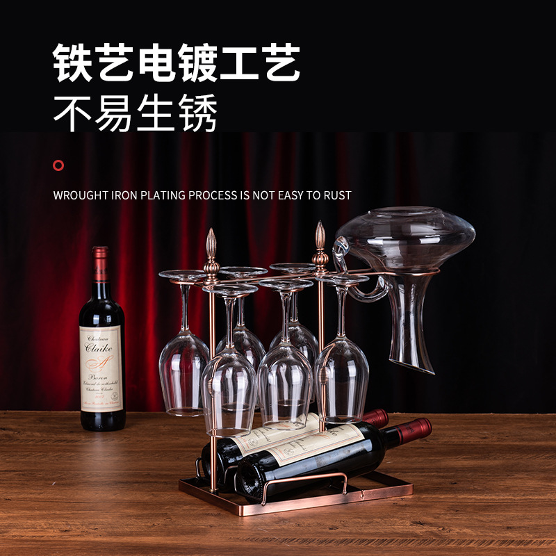 酒杯架悬挂式红酒杯架子家用倒挂悬挂高脚摆件杯子挂架轻奢现代