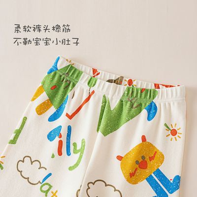 秋款儿童睡衣男童秋冬季纯棉可爱家居服中大童秋衣套装女孩两件套
