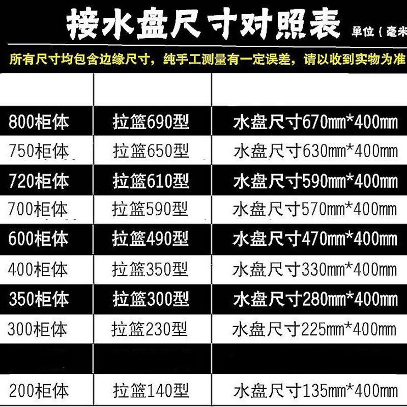 热销厨房碗碟新品拉篮塑料接水盘调味拉篮托盘沥水架托盘碗柜防潮