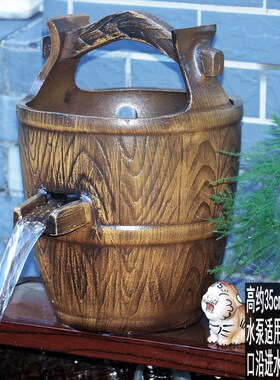 热销大号陶瓷陶罐流水过滤生态养鱼低吸水泵复古水培盆瀑布鱼缸摆
