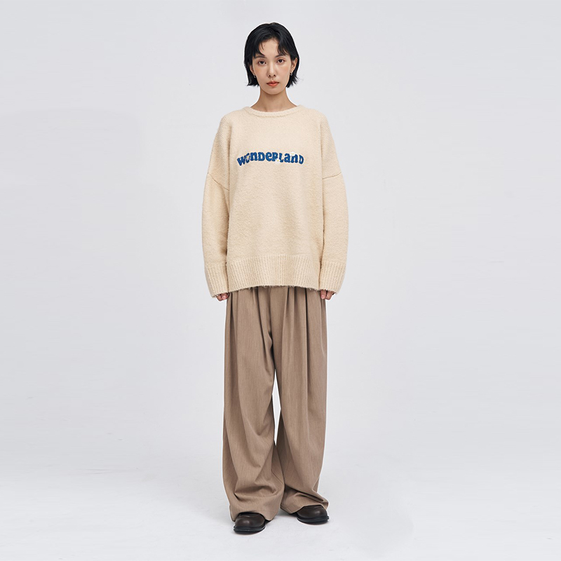 BFAT欧货宽松毛衣女2025秋冬新款慵懒风加厚保暖针织衫上衣