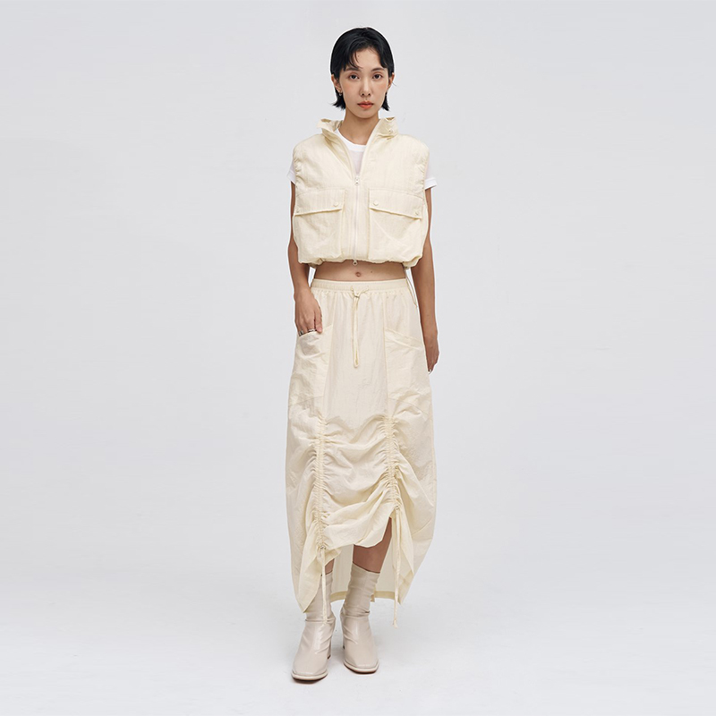 BFAT无袖马甲女秋季潮牌痞帅工装立体口袋小众设计坎肩背心