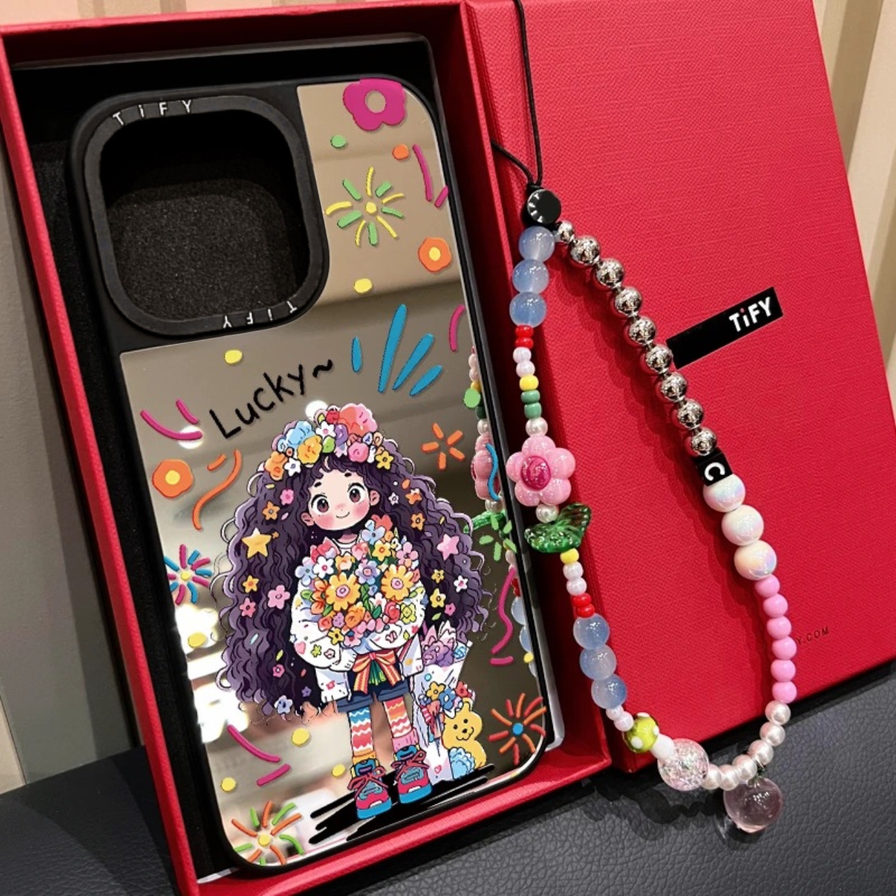 caseti联名卷发皇冠涂鸦女孩fy苹果手机壳iphone11 12 13 14 15 16promax磁吸新款2025网红爆款全包保护套