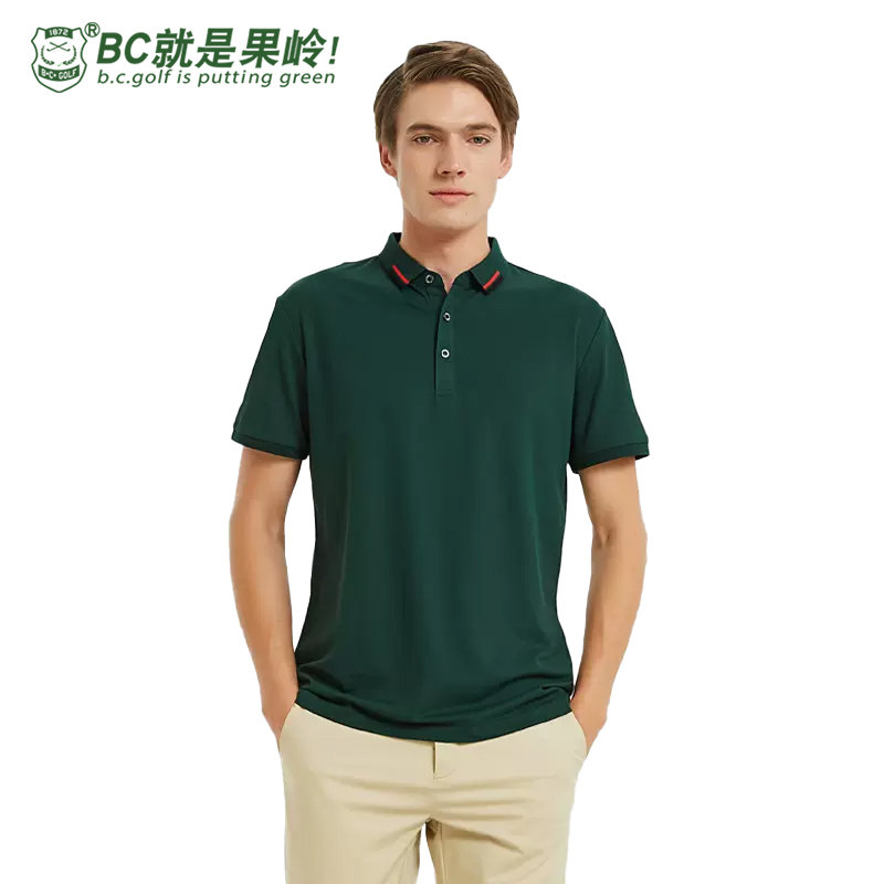 BCGOLF高尔夫男士短袖t恤翻领休闲中年夏季简约半袖Polo衫