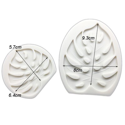 好货Monstera ciosa Leaves Shape Silicone Baking Mold Fondant