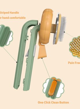 Pumpkin Self Cleaning Slicker Comb for Dog Cat Puppy Rabbit