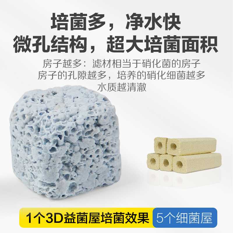 高档鱼缸过滤材料硝化细菌屋滤材陶瓷环纳米石英球过滤器鱼池培菌