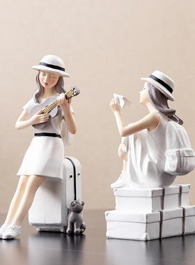 好货泡泡摩登女孩生日礼物办公室桌面摆件北欧轻奢售楼处儿童创意