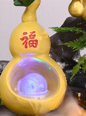 极速水调江南五福临门福禄招财中式客厅装饰品创意流水造景家居摆