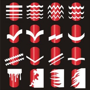 Stencil Stickers Fires Fire Manicure Vinyls Stenci Nail