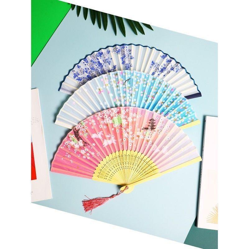 扇子折扇古风中国风女式汉服旗袍舞蹈儿童学生夏日随身折叠小巧扇