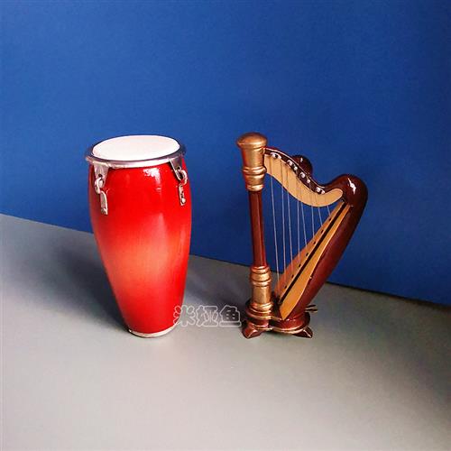 迷你乐器摆件冰箱贴中阮琵琶古筝吉他小提琴二胡三弦收藏纪念品