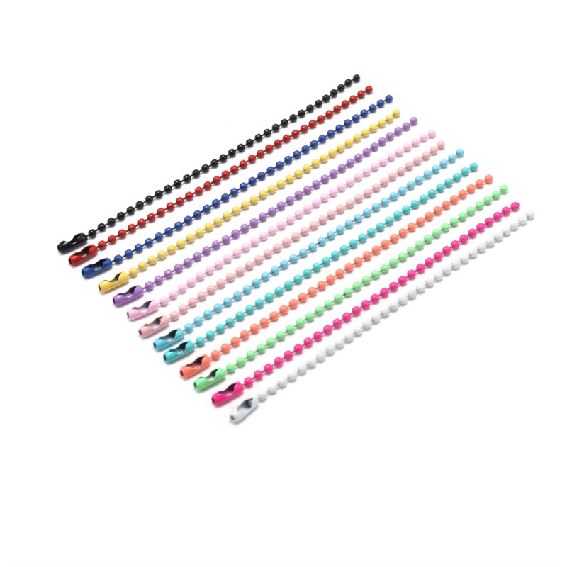 新品20/40/60/80pcs Ball Bead Chains Fits Key Chain/Dolls/Lab