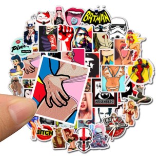 Not girl Character repetition Sticker PVC pcs 001