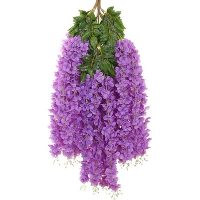 Decorative leaves rattan indoor courtyard dark purple phot