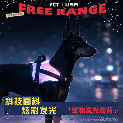 科技发光面料，无惧夜间遛狗！
