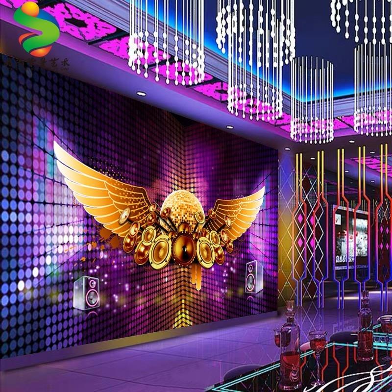 酒吧KTV主题背景墙壁纸 5D立体个性墙纸3D麦霸酷炫装饰壁画8D墙布