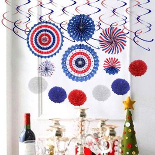 Colorful Patriotic 新品 Birthday Independence Decorations Set