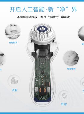 CFCF洗脸仪电动洗面洁面仪毛孔清洁器去黑头神器脸部洗脸刷CF