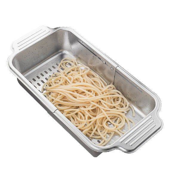 Over The Sink Strainer Collapsible Stainless Steel Colander