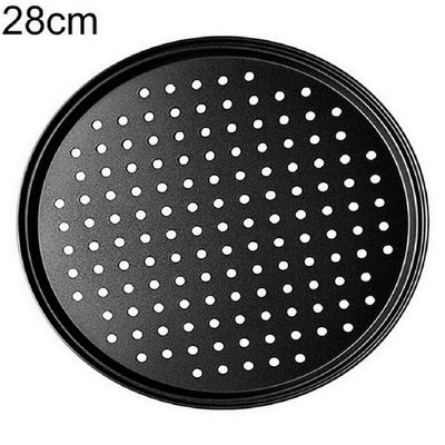 新品1 Pc Non-Stick Pizza Pan Round Shape Dish Crisper Tray O
