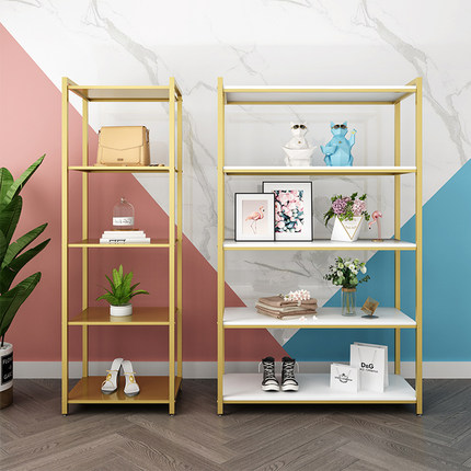 简约现代包鞋店鞋架展示架包架子多层置物陈列架店铺橱窗铁艺货架