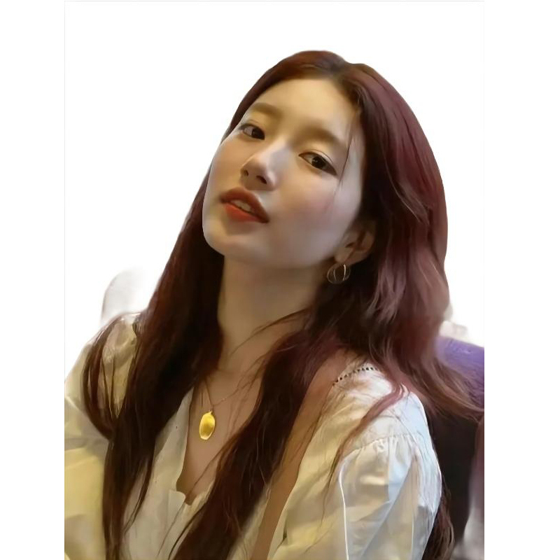 秀智同款树莓红假发女长发夏季中分八字刘海长卷发大波浪仿真发型