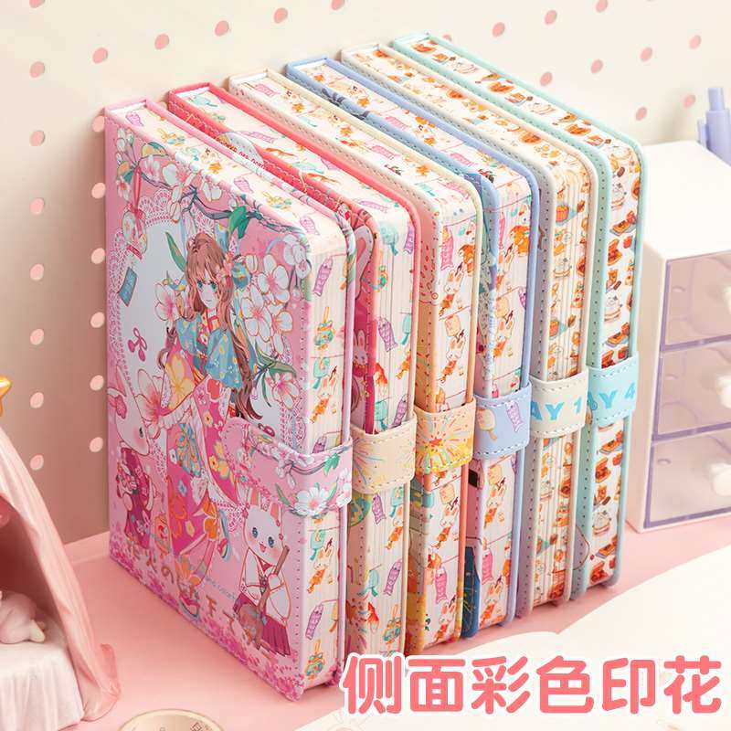 少女可爱手账本套装2022新款皮面手帐本卡通磁扣本笔记本小学生女,文具电教/文化用品/商务用品,笔记本/记事本,淘宝优惠券,粉丝福利购,淘宝优惠卷