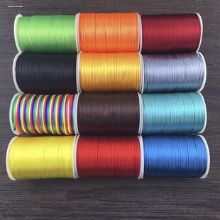 中国结绳No. 5 No. 7线红色绳手镯编织绳手工DIY钻石结手绳吊坠绳