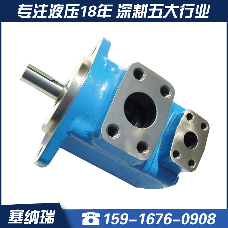 高压液压油泵 塞纳瑞S35V-38A低噪音榆次泵 装载机子母叶片泵