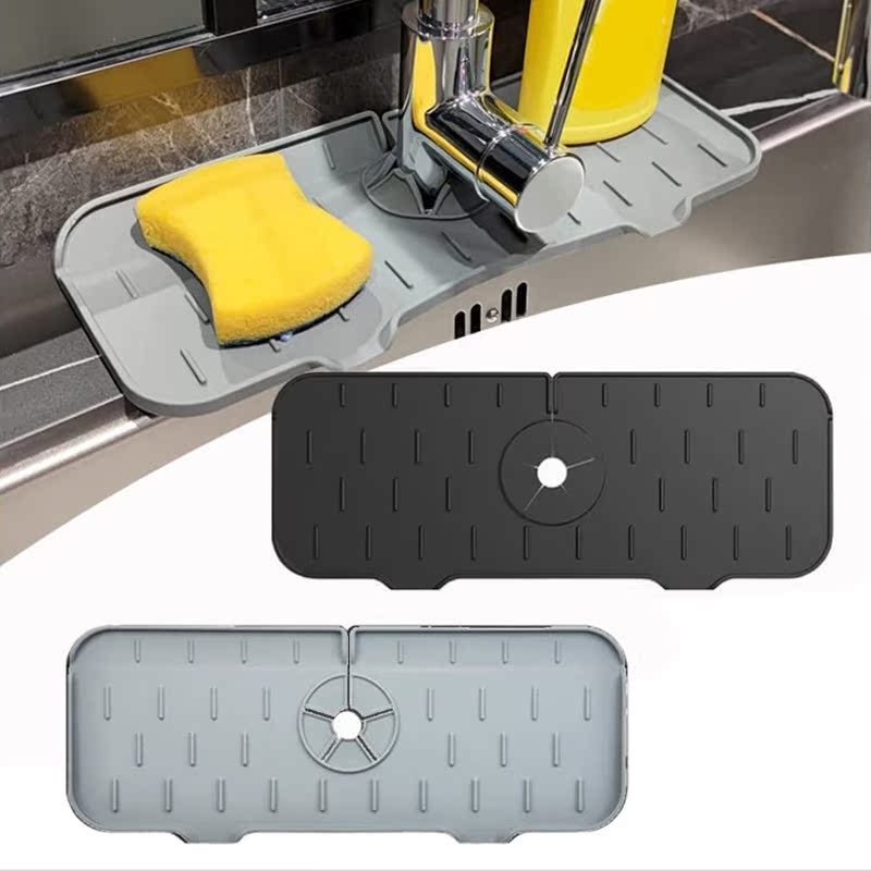Silicone Kitchen Sink Faucet Absorbent Mat Bathroom Countert