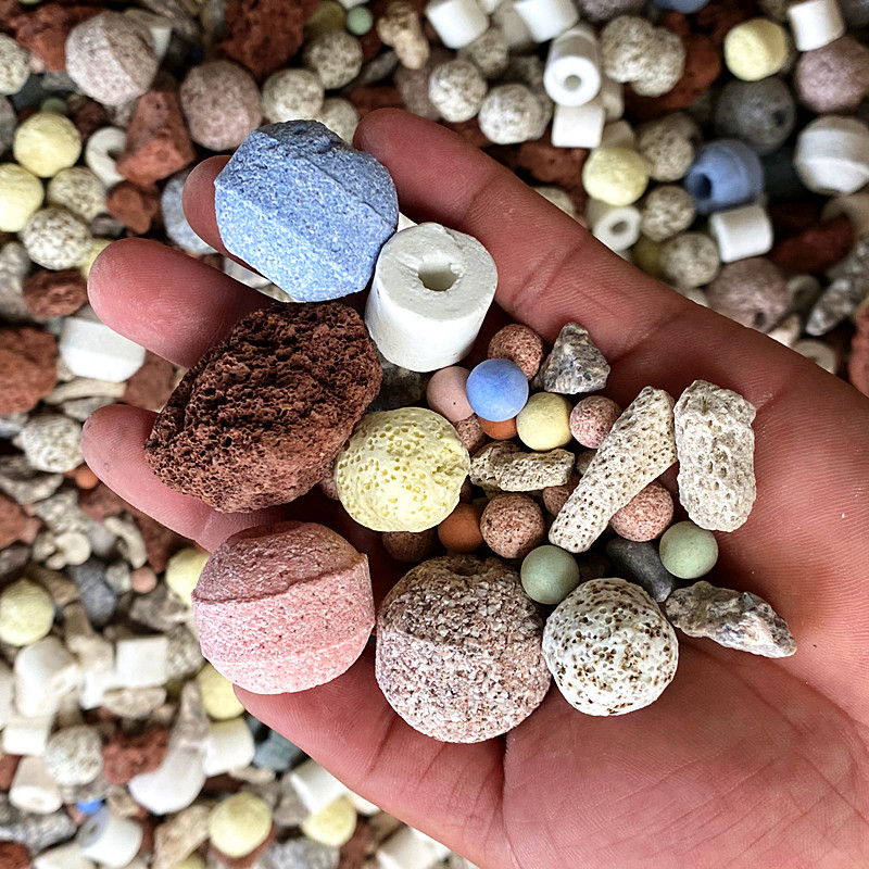 鱼缸滤材细菌屋水族养鱼硝化细菌乌龟缸过滤材料净水陶瓷环生化球