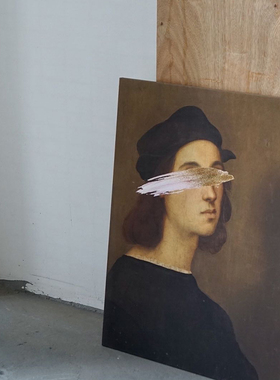 【KUSO一下吧】拉斐尔复古文艺复兴恶搞油画北欧卧室客厅装饰画