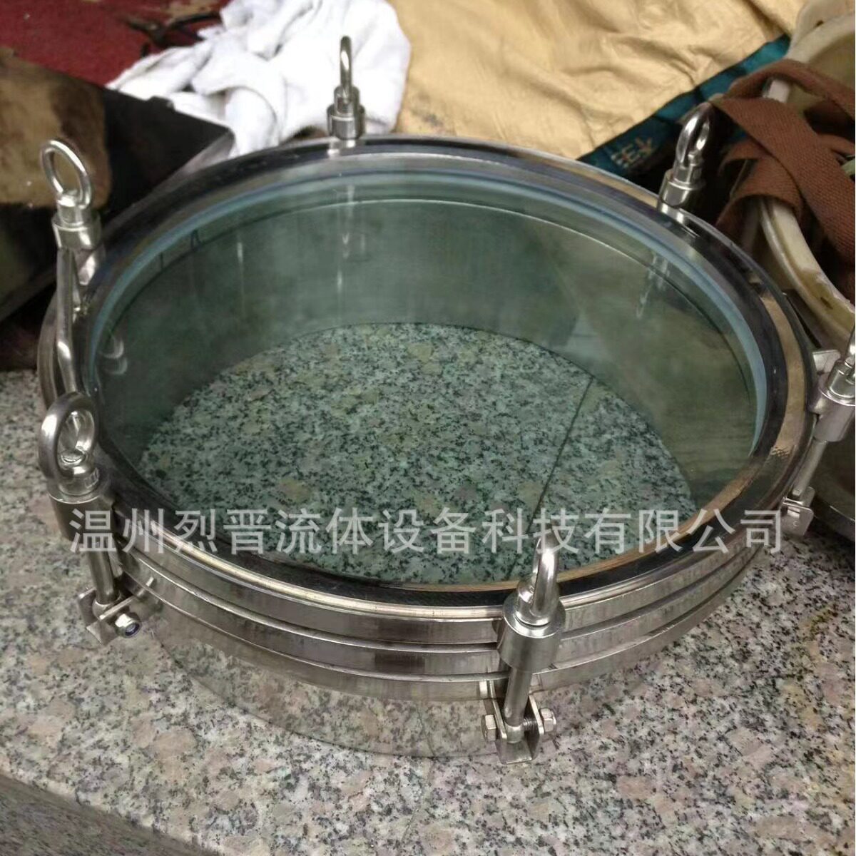 新款卫生级全玻璃视镜压力人孔观察口不锈钢带视镜人孔盖酒罐视窗