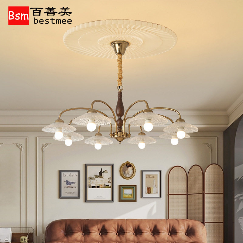 美式复古餐厅吊灯法式中古风餐厅灯茶室书房灯美式田园饭厅吧台灯