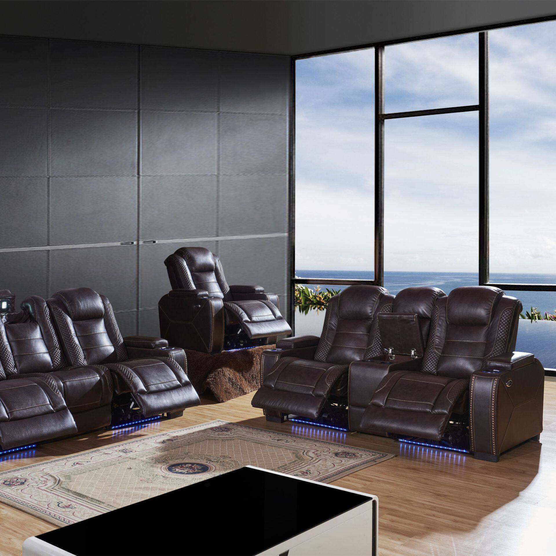 高档私人家庭影院智能沙发别墅家庭影音沙发影视厅沙发出口爆款