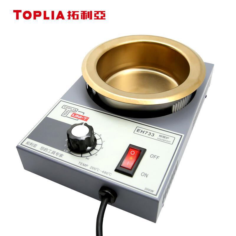 拓利亚(TOPLIA)EH733 焊锡炉 小型调温锅锡炉300W 熔锡量2.2KG