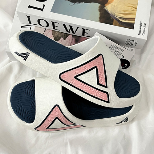 peak/匹克态极拖鞋男女同款藏青粉凉拖室内外匹克大三角运动拖鞋