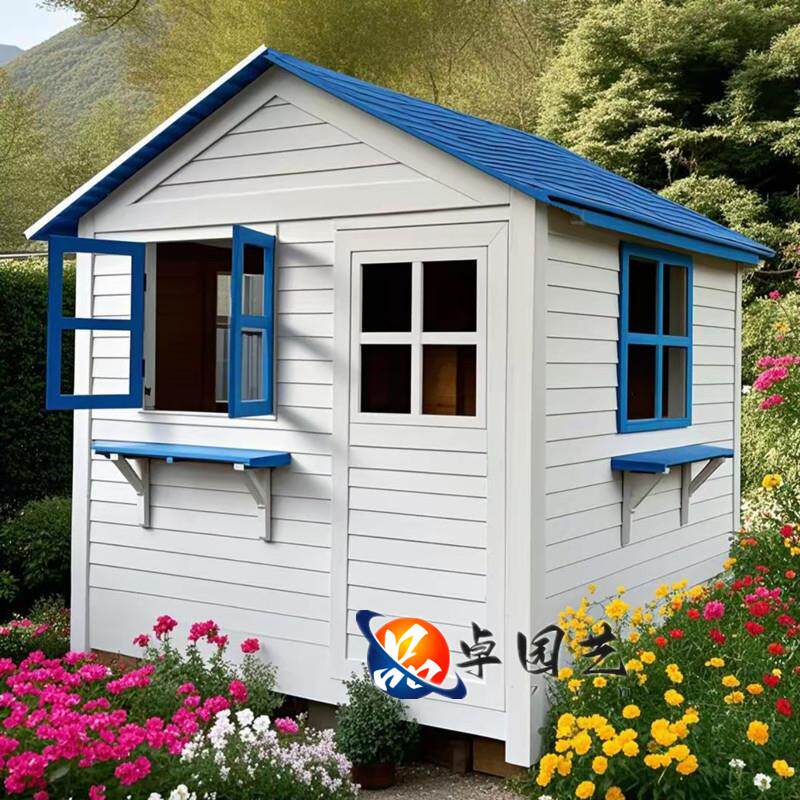 户外小木屋防腐木移动房子简易露台住人温室庭院花园组装木头房