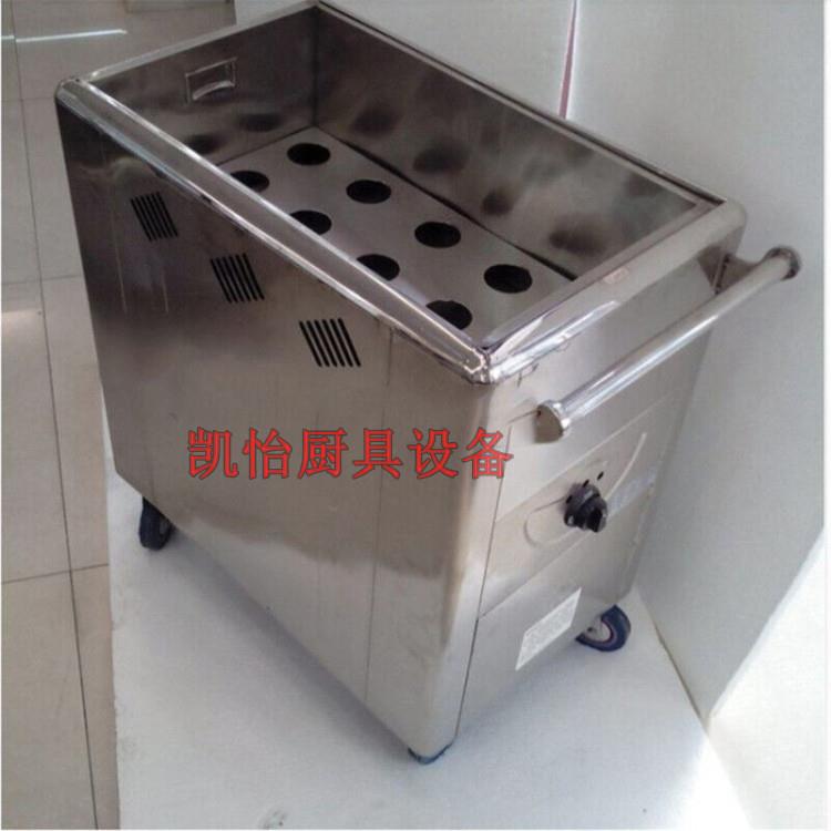不锈钢燃气熟笼车商用小蒸笼电热保温港式早茶点心车送餐车手推车
