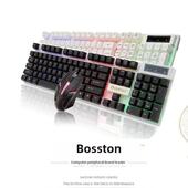 多克顿8310悬挂机械感觉USB有线键盘和鼠标套装 电脑游戏夜光套装