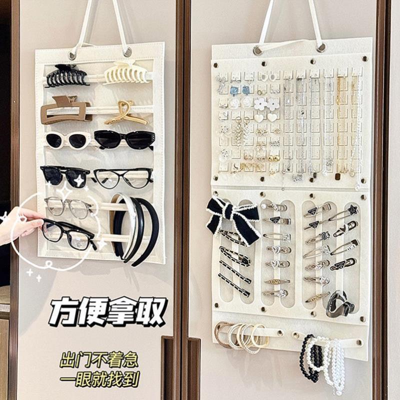 发夹收纳壁挂神器宿舍衣柜发饰头绳首饰盒抓夹2024新款免打孔挂袋