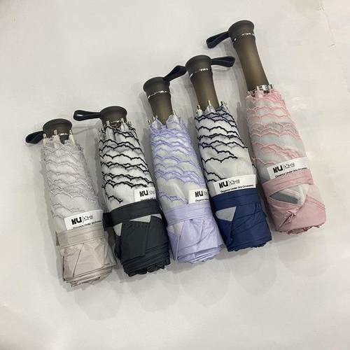 德国kukobold酷波德防晒防紫外线迷你小巧便携黑胶五折遮阳伞晴雨