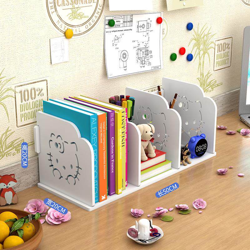 书架桌面多层简易学生书柜儿童文件资料整理架办公桌上收纳置物架