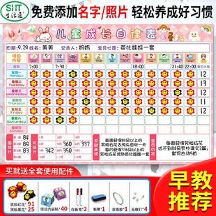 宝宝奖罚表鼓励积分榜家庭儿童成长自律表好习惯养成记录表墙贴