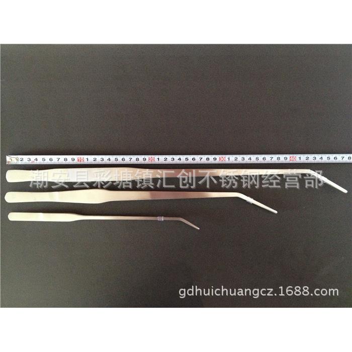 加厚型水族馆工具27/38/48cm直头弯头不锈钢水草夹造景 水草镊子